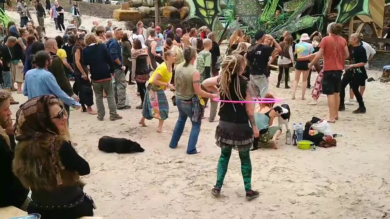 Hula hoop at Funny Moon Festival