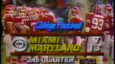 1985 - #8 Miami Hurricanes at Maryland Terrapins