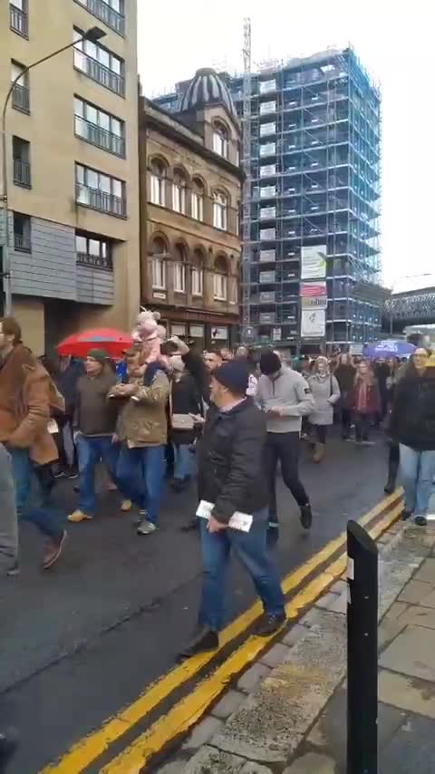 Glasgow, Scotland: Vaccine passport protest Nov. 20, 2021