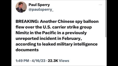 Paul Sperry - Another spy balloon