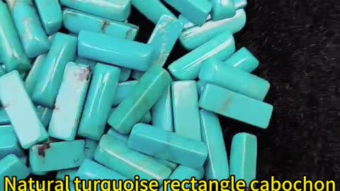 20250211-02 Natural turquoise rectangle cabochon blue colorful cab elegant delictae jewelry making