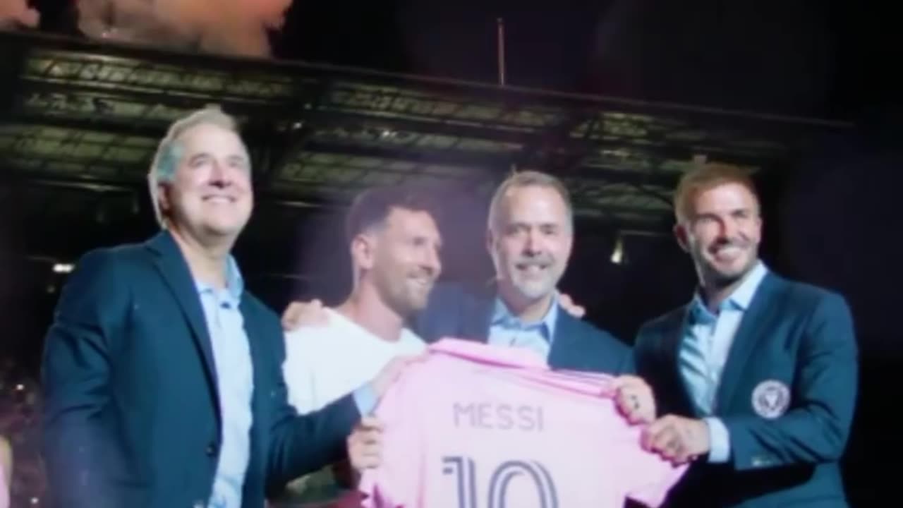 Lionel Messi's introduction ceremony in inter miami