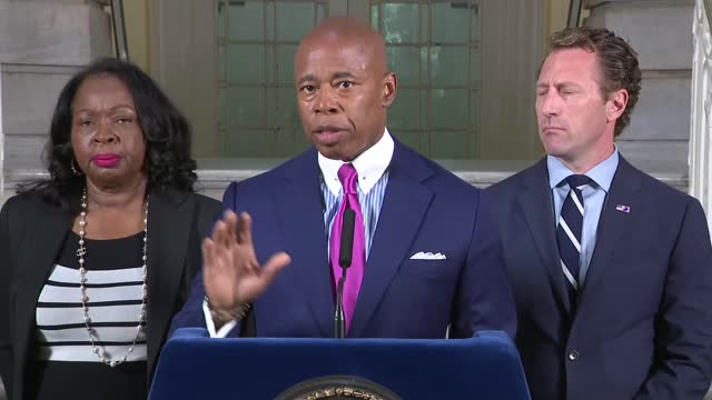 Mayor Eric Adams Holds Q-and-A on Asylum Seekers