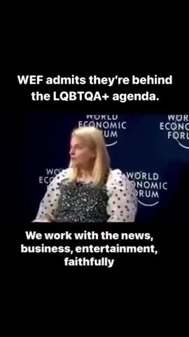 WEF and UN are behind the Tranny movement