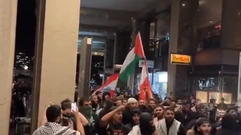 Hamas supporters are out in force on the streets of Sydney, Australia