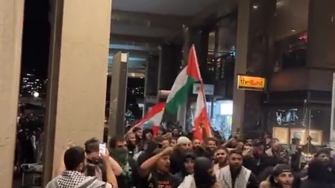 Hamas supporters are out in force on the streets of Sydney, Australia