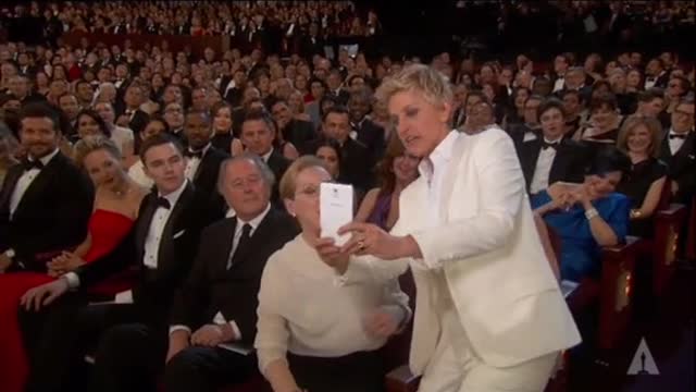 Ellen Takes Selfies Live at “The Oscars ”