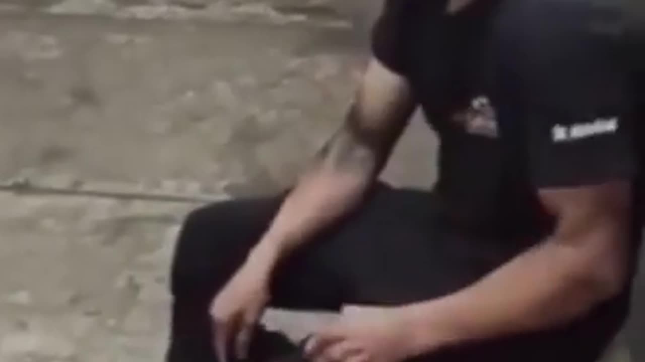 snake prank on worker