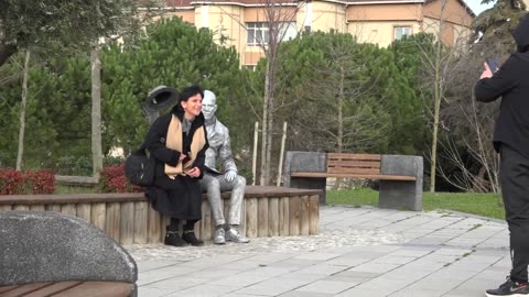 prank human statue