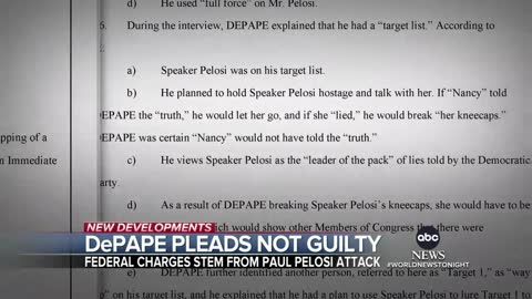 Pelosi attacker pleads not guilty to federal charges