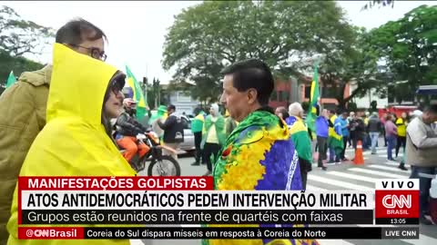 Manifestação golpista: Atos antidemocráticos pedem intervenção militar | LIVE CNN