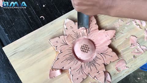 simple flower carving tutorial