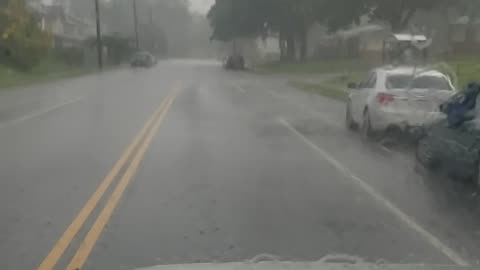 WHOA! DRIVING JEEP OVER FLOODING BRIDGE!