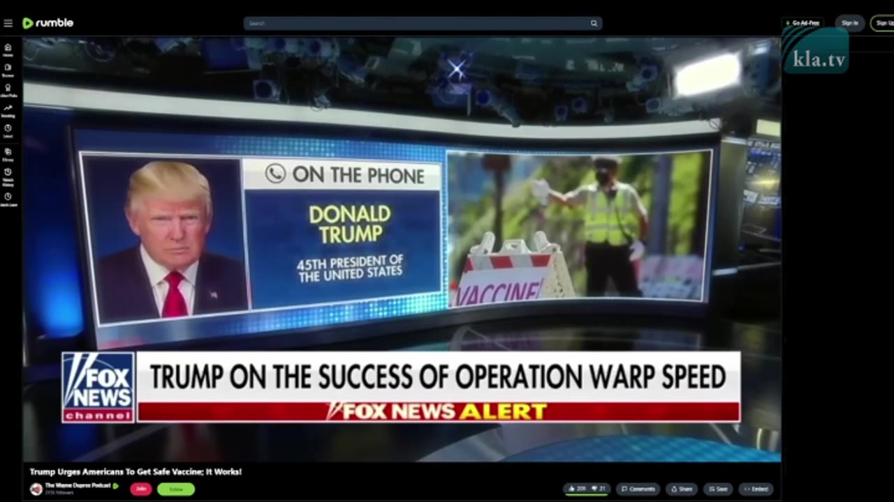 Trump on the Covid Vaccine