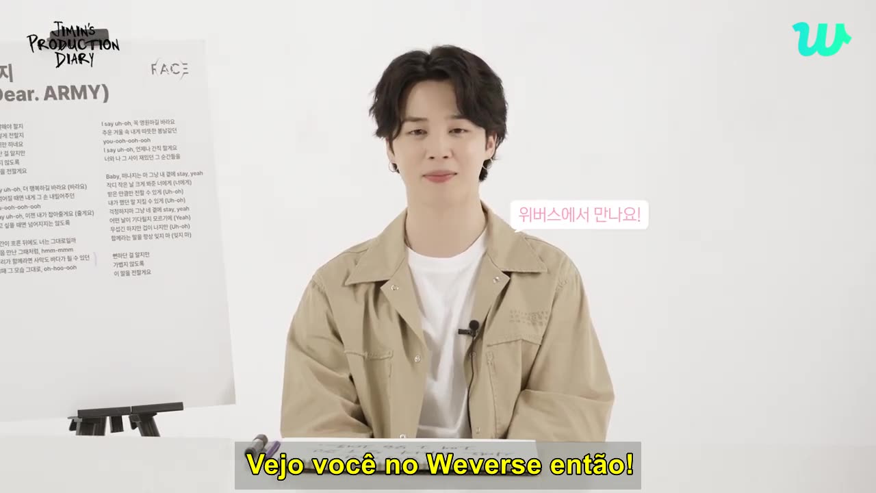 [Jimin's Production Diary] Jimin's favorite lyrics from [FACE]