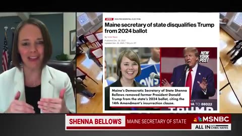 Maine Secretary of State Gleefully Explains Why She Unilaterally Barred Trump From 2024 Ballot…