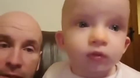 Toddler Playfully Displays Mom's Facial Expressions From When She Gets Mad at Dad