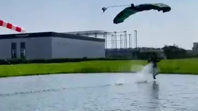 parachute landing