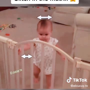 GLITCHES IN THE MATRIX, SEE A BABY WALK THROUGH A FENCE!
