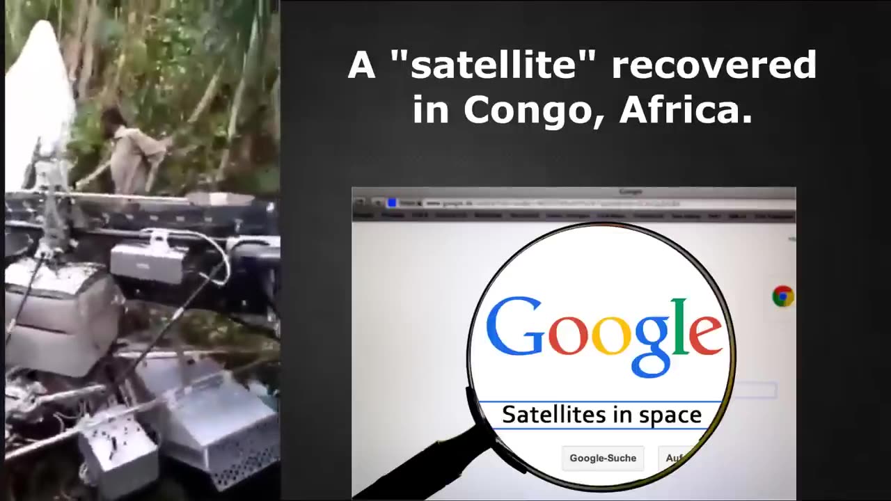 Space satellite on balloons..