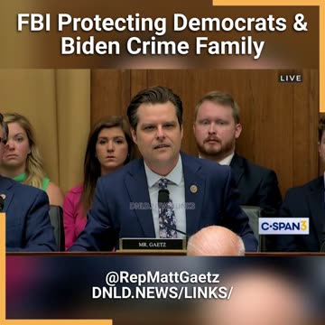 Matt Gaetz Asks The FBI Director If He Is Protecting The Biden Crime Family - 7/12/23