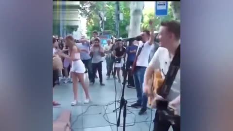 ＂Karen＂ protests singing the Russian song in Georgia (Not the US Georgia)