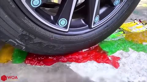Crushing Crunchy & Soft Things by Car | Experiment Car vs Nails, Coca Cola |Woa Doodles Funny Videos