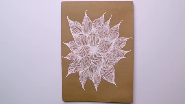 Flower illustration with zentangle inspired art