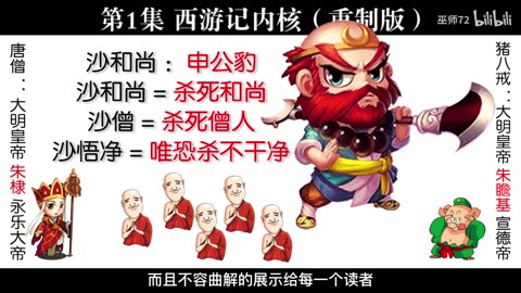 西游真相解读01重置版（唐僧师徒身份，西天取经目的，西游记作者沙和尚）