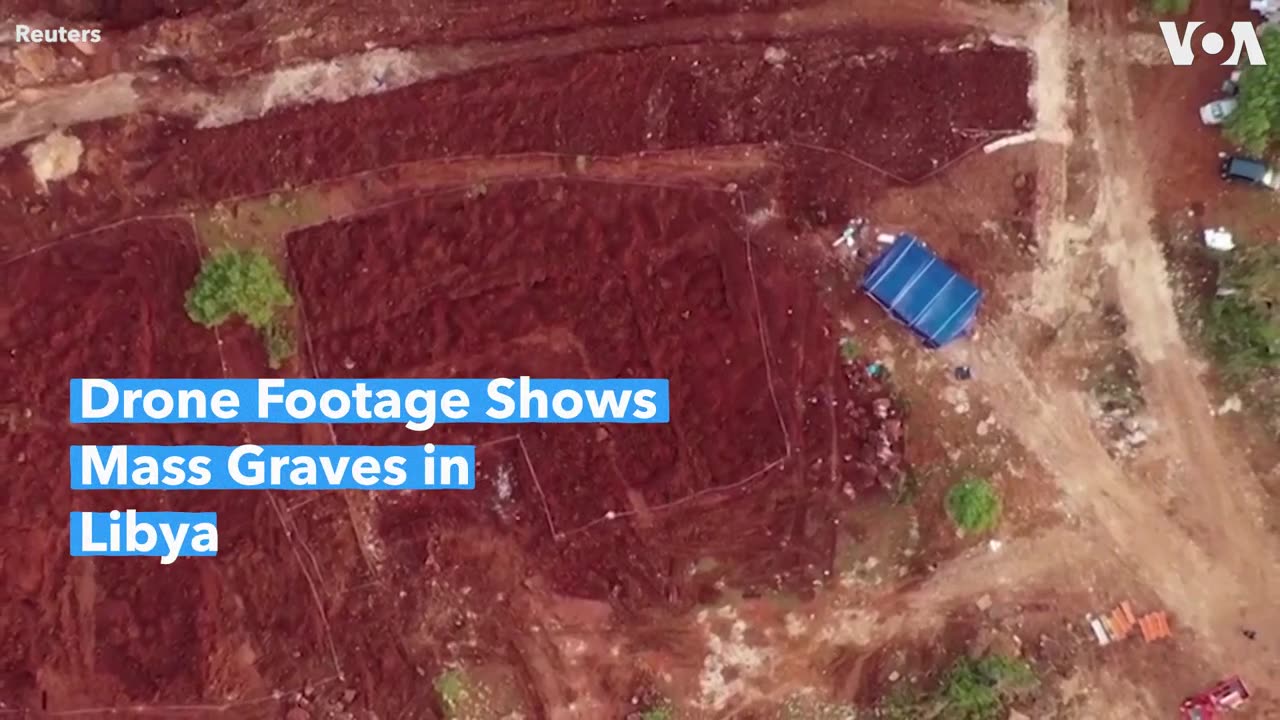 Drone Footage Shows Mass Graves in Libya | VOA News