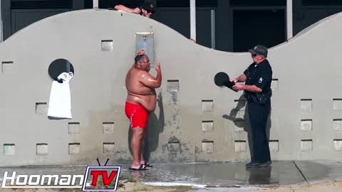 Shampoo prank in public