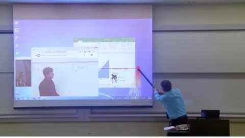 Math propessor píe projector screen