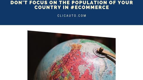 🌎DON'T FOCUS ON THE POPULATION OF YOUR COUNTRY IN #ecommerce !