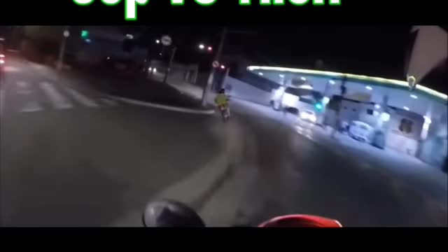 A chase from a motorcycle