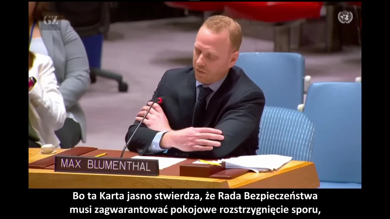 Max Blumenthal - Wystąpienie przed Radą Bezpieczeństwa ONZ na temat wojny na Ukranie (napisy PL)