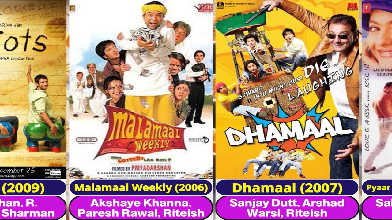 Top best comedy movies in Bollywood.?