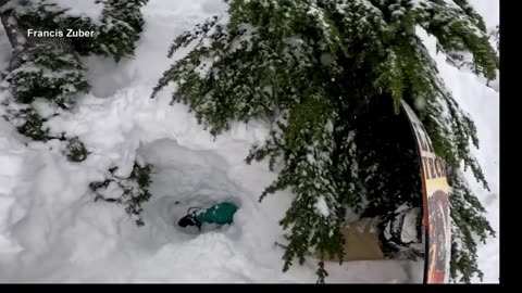 Saving a man trapped under the snow