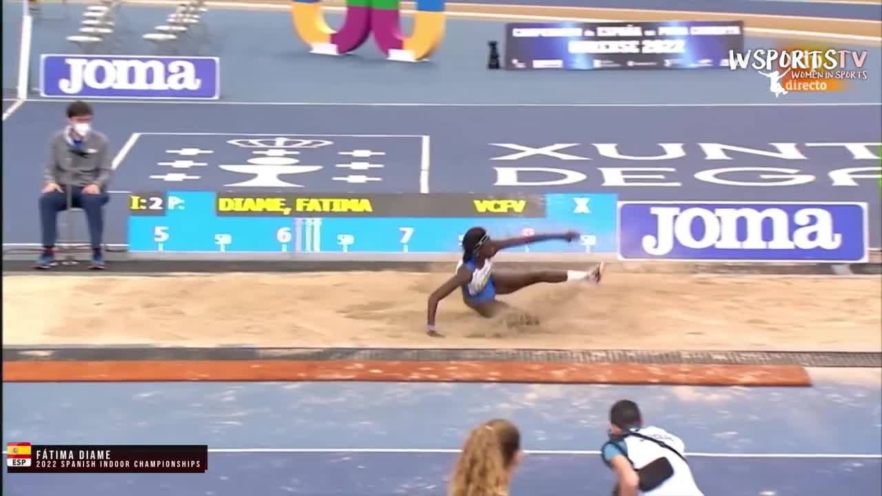 Fatima Diame - Long Jump _ 2022 Spanish Indoor Championships
