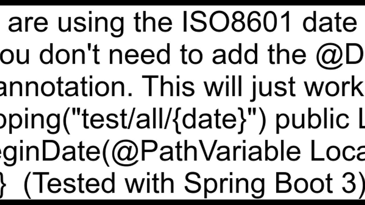 How to pass local date in path variable in Spring Boot