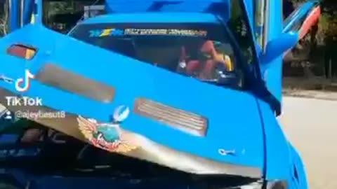 The violence of a racing car until it changes its original appearance