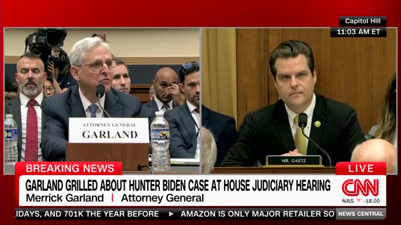 Gaetz Asks Garland Point-Blank If The DOJ 'Told President Biden To Knock It Off With Hunter?'