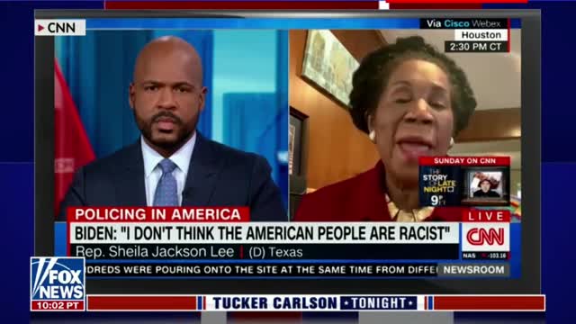 Tucker roasts Sheila Jackson Lee's shrieks