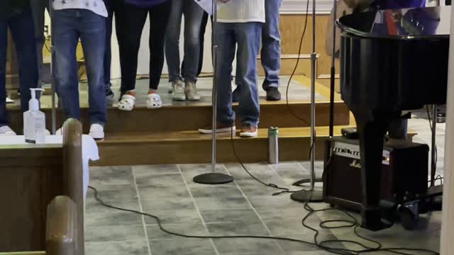 Oliver Singing in church