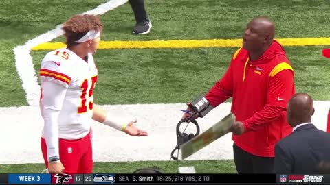 Patrick Mahomes talks about his argument w Eric Bieniemy before halftime in loss vs. Colts