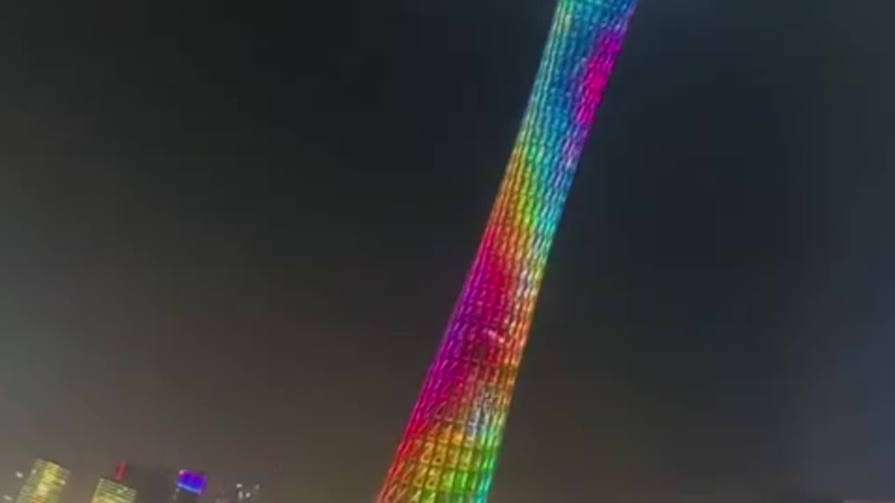 Lights, Camera, Guangzhou, Canton Tower at Night #china #shorts