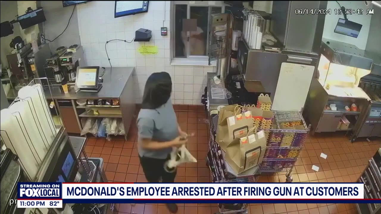 FLORIDA .. McDonald's employee accused of firing shots at customer's car