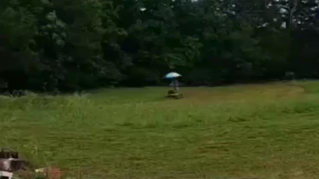 Boyfriend Cutting Grass