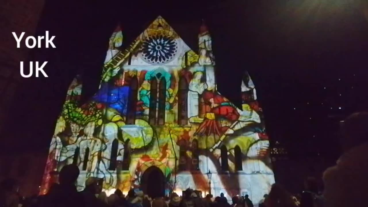 Lights show in York, UK
