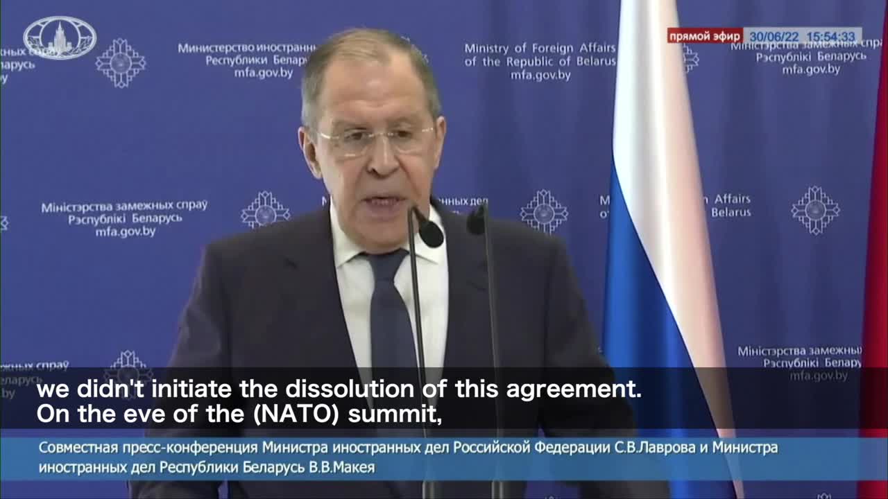 Lavrov: 'Iron Curtain' coming down; act governing ties between NATO, Russia 'continues to exist'