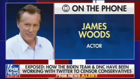 James Woods on Tucker tonight after finding out that the DNC personally had him removed from Twitter